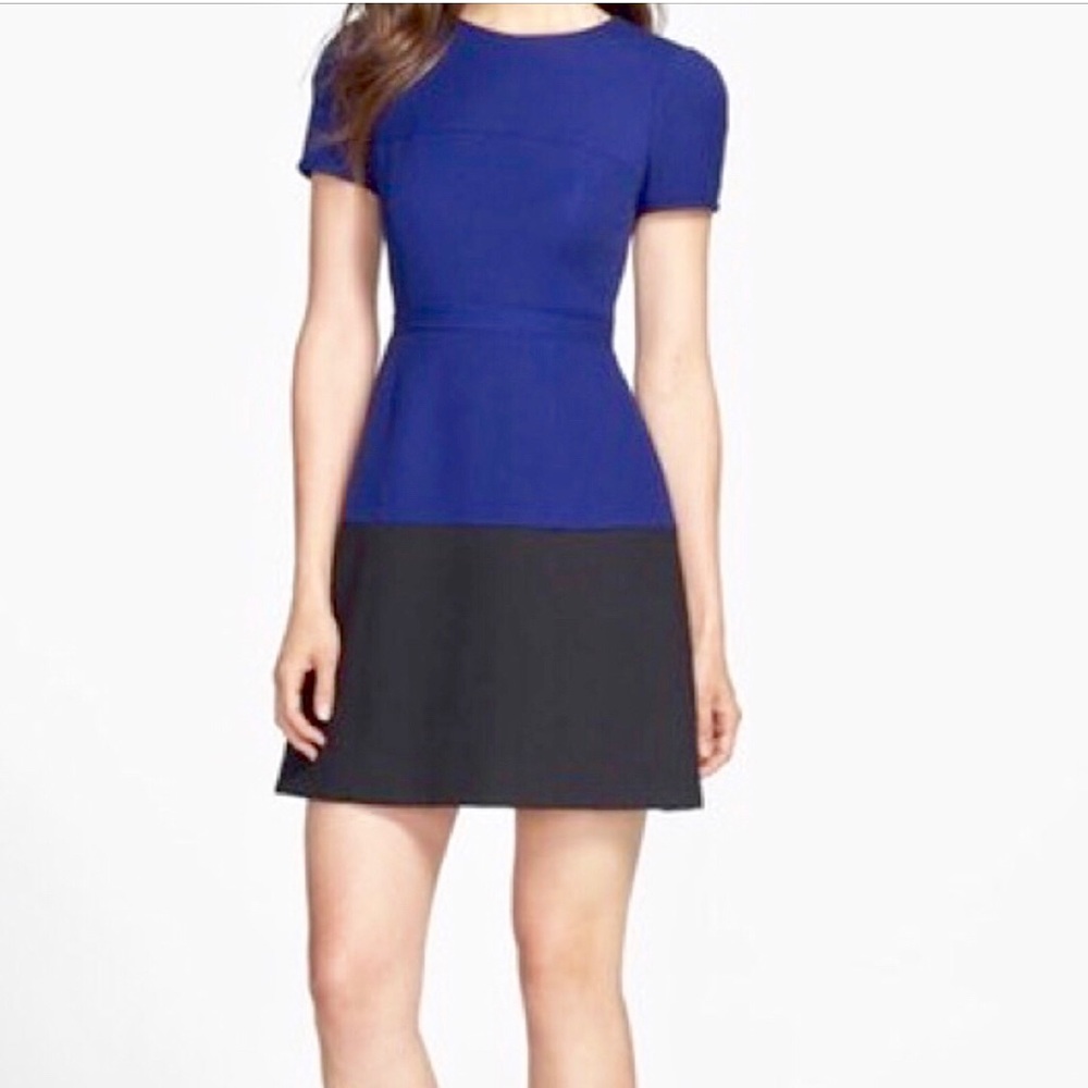 BCBGMaxAzria Hannah Color Block Dress Orient Blue